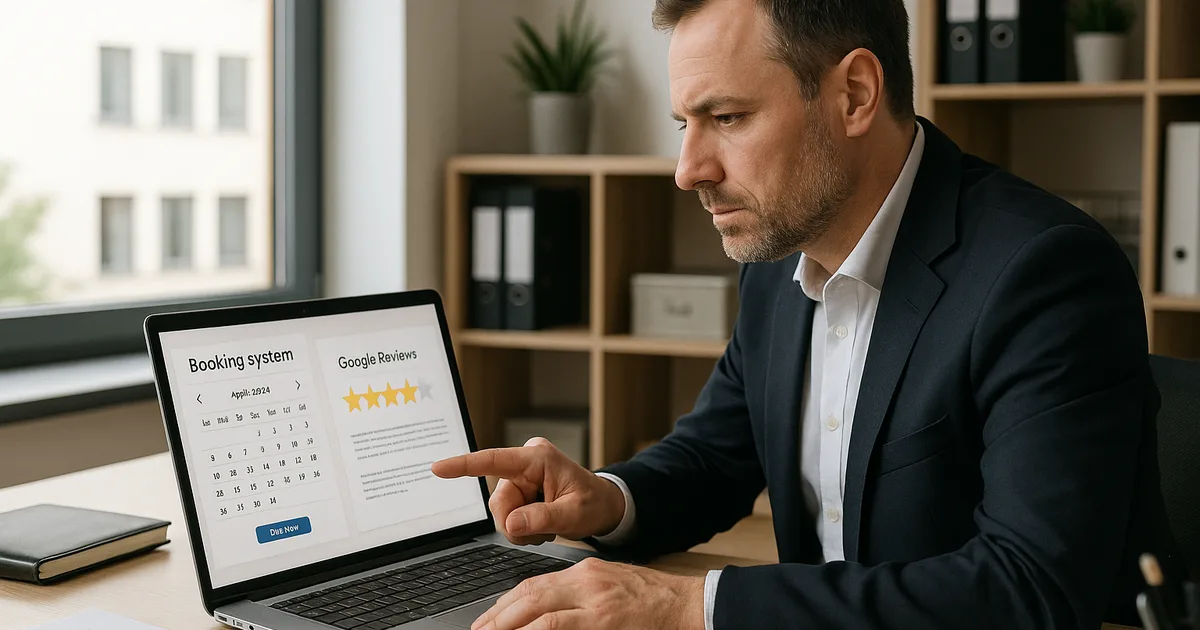 Abgleich von Buchungsdaten mit einer Google-Bewertung ohne Kundenkontakt