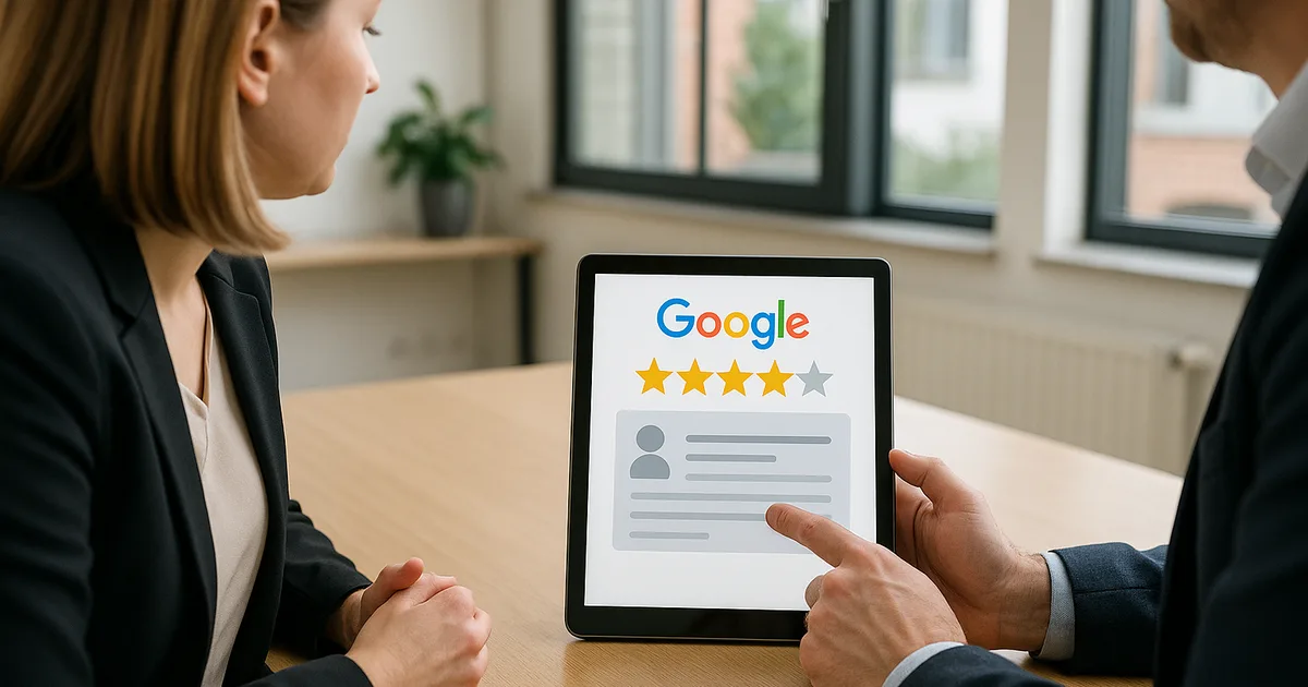 Vertrauliches Gespräch über eine Google-Bewertung nach Personalwechsel