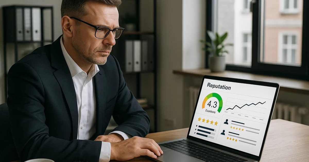 KMU-Inhaber steuert Online-Reputation und Google-Bewertungen